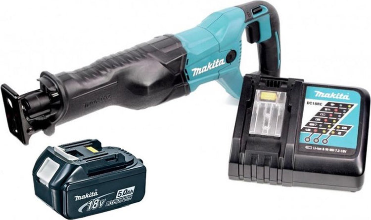 Makita djr186rt ensemble de scies alternatives à batterie li-ion 18v (1x batterie 5,0ah) - changement rapide - variable
