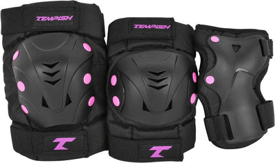 Tempish – taky – protection pour patins – pack de 3 – adultes – rose – ensemble complet pour patinage – taille l