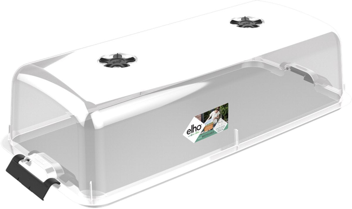 Elho green basics grow house xxl 75 - housse pour table de culture - 100% plastique recyclé - ø 74,8 x h 20,3 cm - transparent