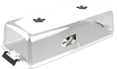 Elho green basics grow house xxl 75 - housse pour table de culture - 100% plastique recyclé - ø 74,8 x h 20,3 cm - transparent
