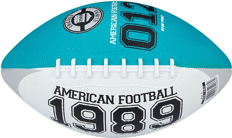 Ballon de football américain New Port - mini - aqua blanc noir