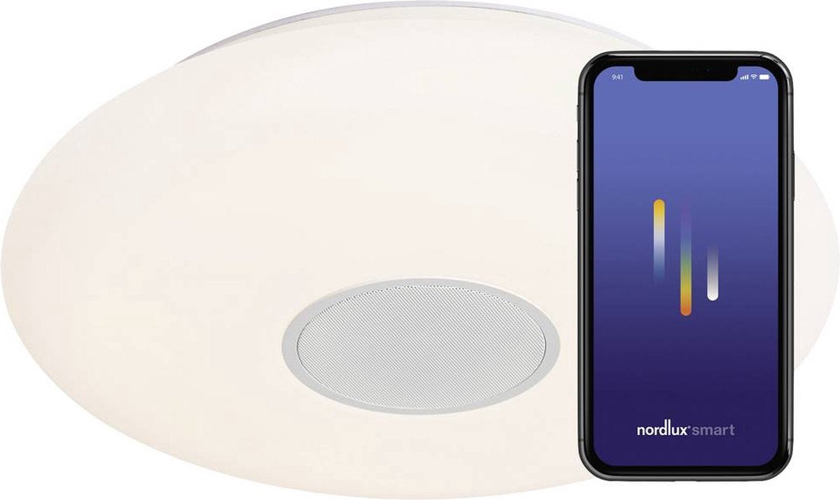 Nordlux djay 40-plafonnier-smart-2700 6500k+rgb-ip54-blanc