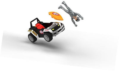 Bandai - Stuntman Stu - Crash Buggy - Jouet de cascade - Figurine de cascade incluse - Jeu de crash avec véhicule à tirer - Jouets pour enfants à partir de 4 ans - coss8373