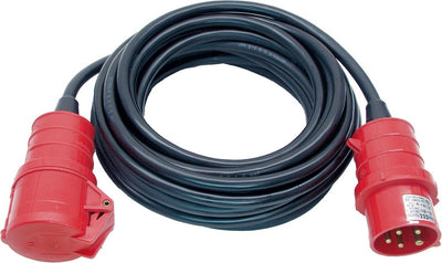 Brennerstuhl câble d'extension cee ip44 (câble de 25 m, h07rn-f 5g2.5, 5 broches avec fiche cee et couplage, pour utilisation extérieure ip44, fabriqué en allemagne) noir
