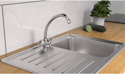 Schütte schütte lavabos de lavabo mélangé à deux boutons chrome brillant -colored