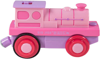 Train Bigjigs - la puissante locomotive rose - électrique - alimenté par batterie