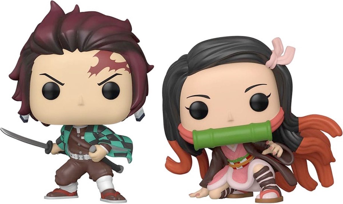 Funko Demon Slayer : Kimetsu no Yaiba - Pop! animation 2-pack tanjiro nezuko figurine à collectionner en édition spéciale - multicolore