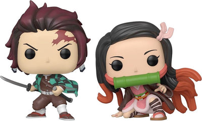 Funko Demon Slayer : Kimetsu no Yaiba - Pop! animation 2-pack tanjiro nezuko figurine à collectionner en édition spéciale - multicolore