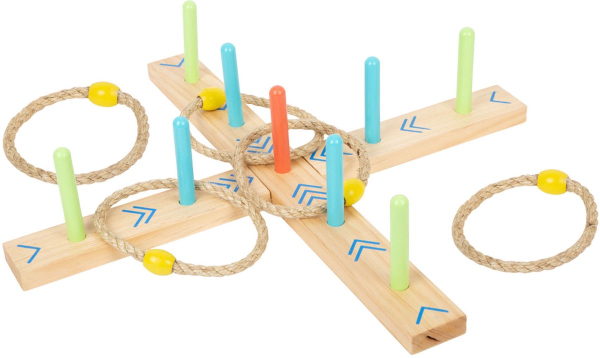 Petit pied anneaux en bois du jeu actif