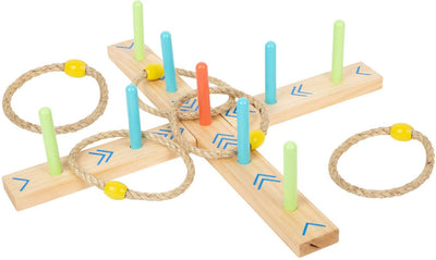 Petit pied anneaux en bois du jeu actif