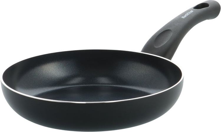 Poêle à frire en céramique noire Kochstar Essenz - 24 cm - sans PFAS - poêle à induction - poêle à induction - revêtement antiadhésif en céramique - poignée de refroidissement - passe au four jusqu'à 130° C - noir