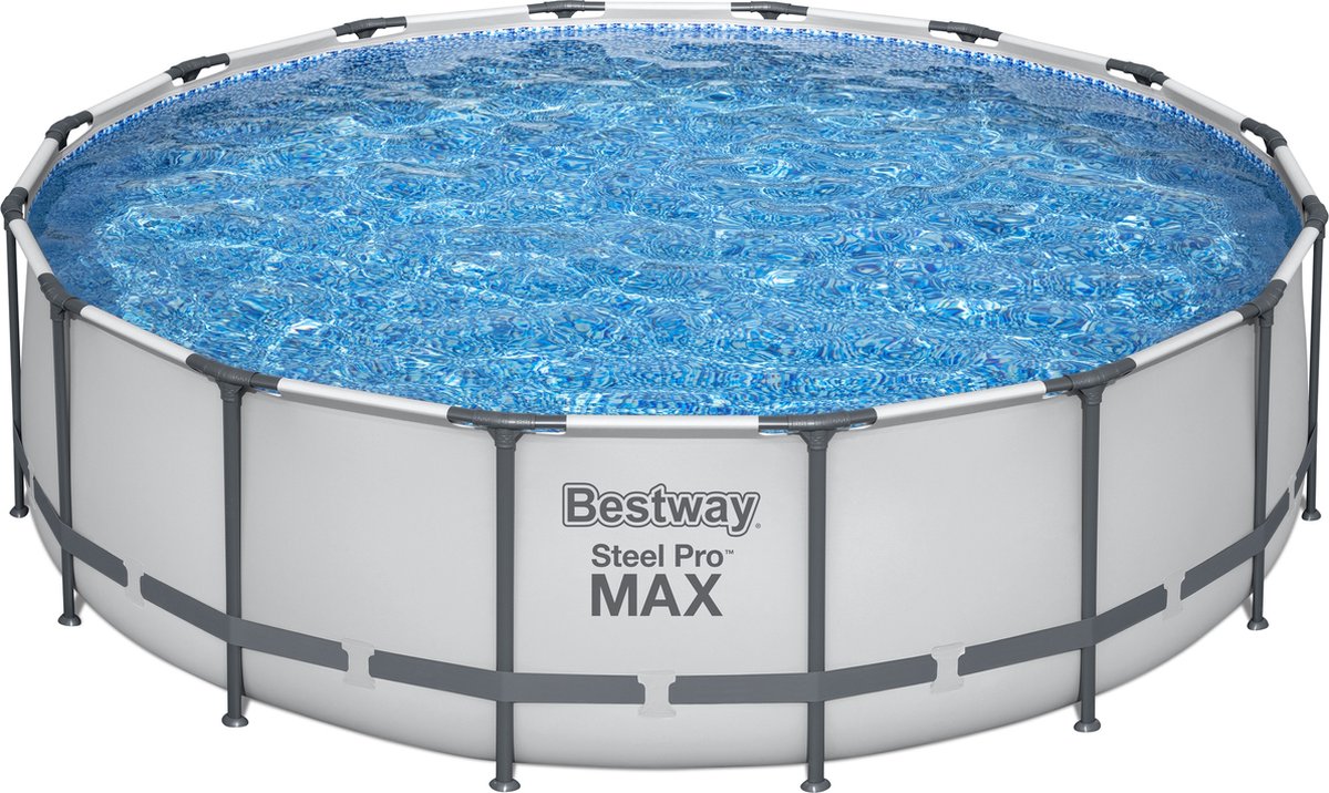 Ensemble piscine hors sol ronde Bestway steel pro max 4,88 m x 1,22 m
