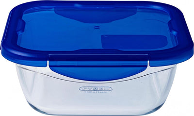 Pyrex - bol Cook Go carré avec couvercle 0,8 litre - transparent