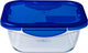 Pyrex - bol Cook Go carré avec couvercle 0,8 litre - transparent