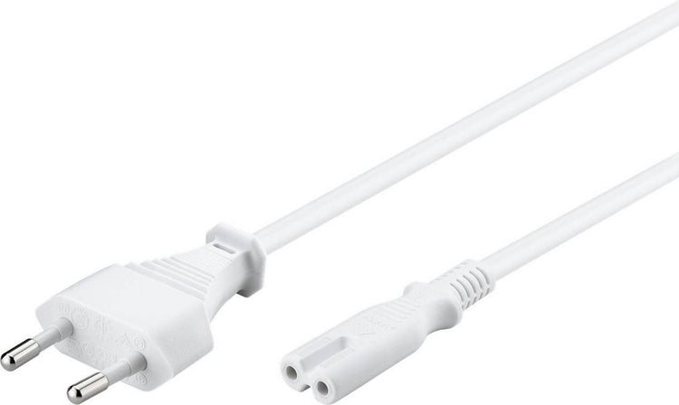Câble d'alimentation Scanpart c7 2 mètres - avec fiche - adapté aux équipements périphériques - blanc - universel