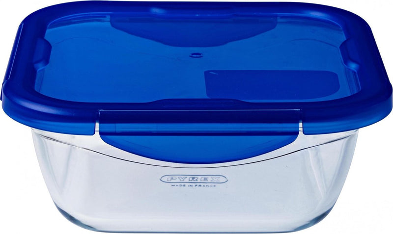 Pyrex - bol Cook Go carré avec couvercle 1,9 litre - transparent