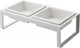 Gamelle pour chien et chat Yamazaki - double - tour - blanc