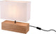 Rl vis ta lumière réalité boisée - lampe de table - naturel - excl. 1x e27 4,9 w - interrupteur à cordon
