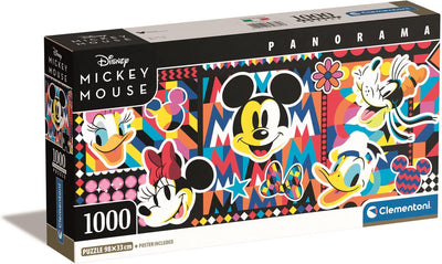 Clementoni - puzzle - 1000 pièces - panorama disney - 98 x 33 cm - haute qualité