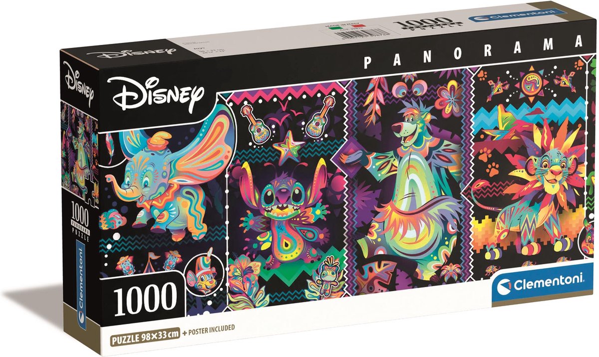 Clementoni - puzzle - 1000 pièces - boîte compacte panorama joies - puzzle pour adultes