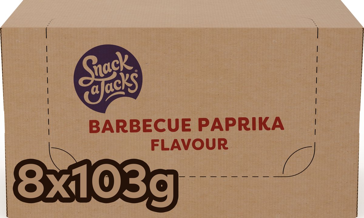 Snack a jacks rice waffle barbecue pepper - snack - 8x103 grammes