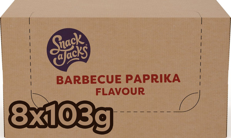 Snack a jacks rice waffle barbecue pepper - snack - 8x103 grammes