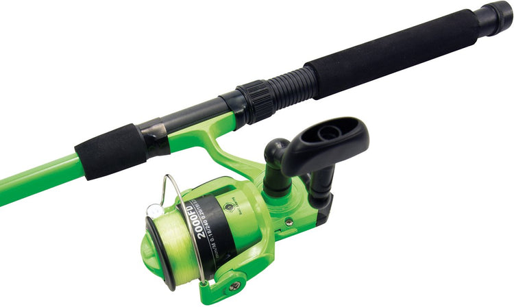 Albatros tele combo green 210 - ensemble de cannes à pêche télescopiques - 210 cm - poids de lancer 10-35gr - avec ligne en nylon