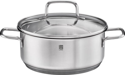 Rösle basic line - casserole de cuisson basic line basse ø 20 cm - acier inoxydable - argent -