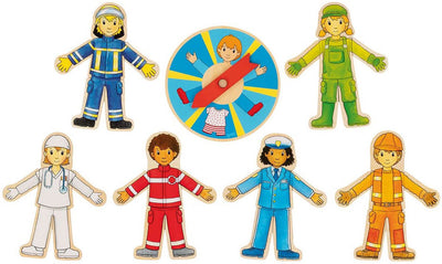 Goki Wooden Puzzle Game Professions, 38dlg.