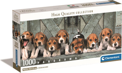 Clementoni - puzzle - 1000 pièces - panorama des beagles - puzzle pour adultes