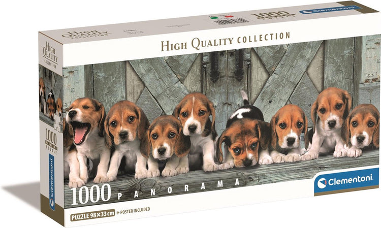Clementoni - puzzle - 1000 pièces - panorama des beagles - puzzle pour adultes