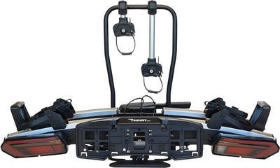 Porte-vélos Twinny Load e-carrier - 2 vélos (électriques) - max 60kg - prise 13 broches - pliable - verrouillable - inclinable - éclairage LED