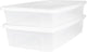 Boîte de rangement Iris clearbox - sous le lit - 30l - plastique - transparent - lot de 2