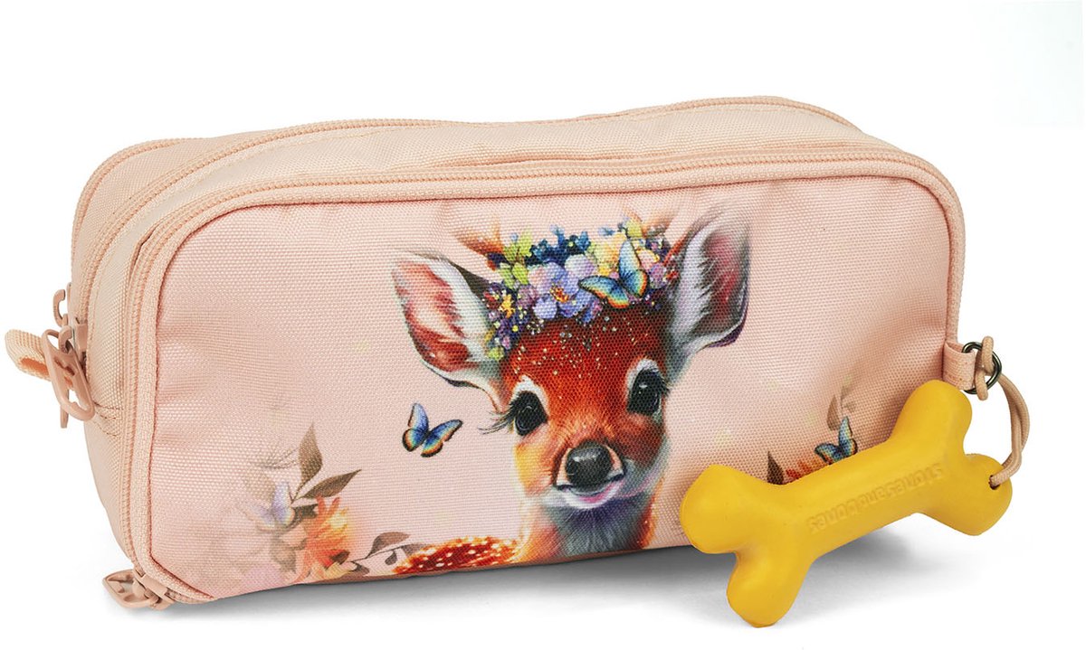 Stones and bones rowan 2.0 - trousse - trousse pour enfants - 3 compartiments - fée fauve - fleur