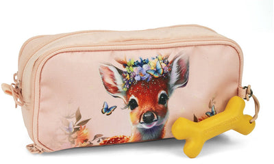 Stones and bones rowan 2.0 - trousse - trousse pour enfants - 3 compartiments - fée fauve - fleur