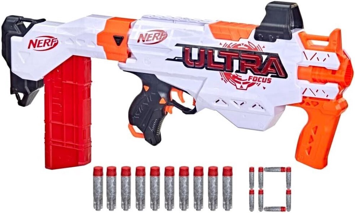 Nerf ultra focus blaster - blaster semi-automatique avec chargeur amovible