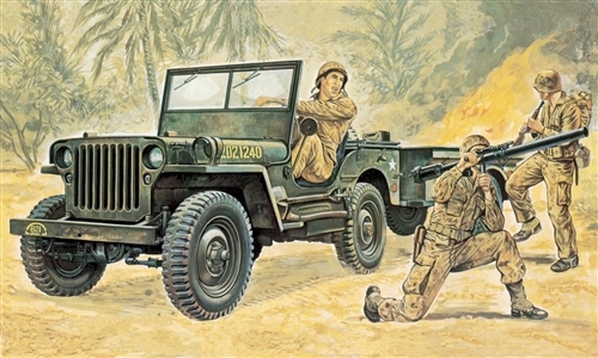 Jeep Italeri 0314 - Willys MB de la Seconde Guerre mondiale - échelle 1:35 - modèle de véhicule militaire