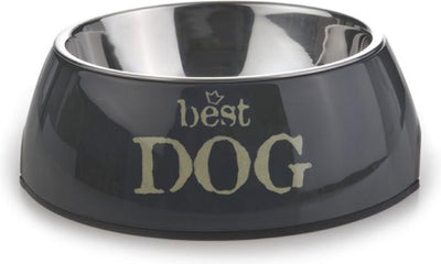 Beeztees best dog - gamelle pour chien - gris - 14x4,5 cm