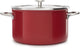 Kitchenaid casserole acier émaillée 24cm 6l - rouge impérial - induction - sans pfas
