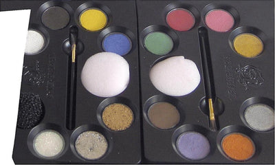 Eulenspiegel Schmink Set avec étape par étape, différentes couleurs, 1 ensemble