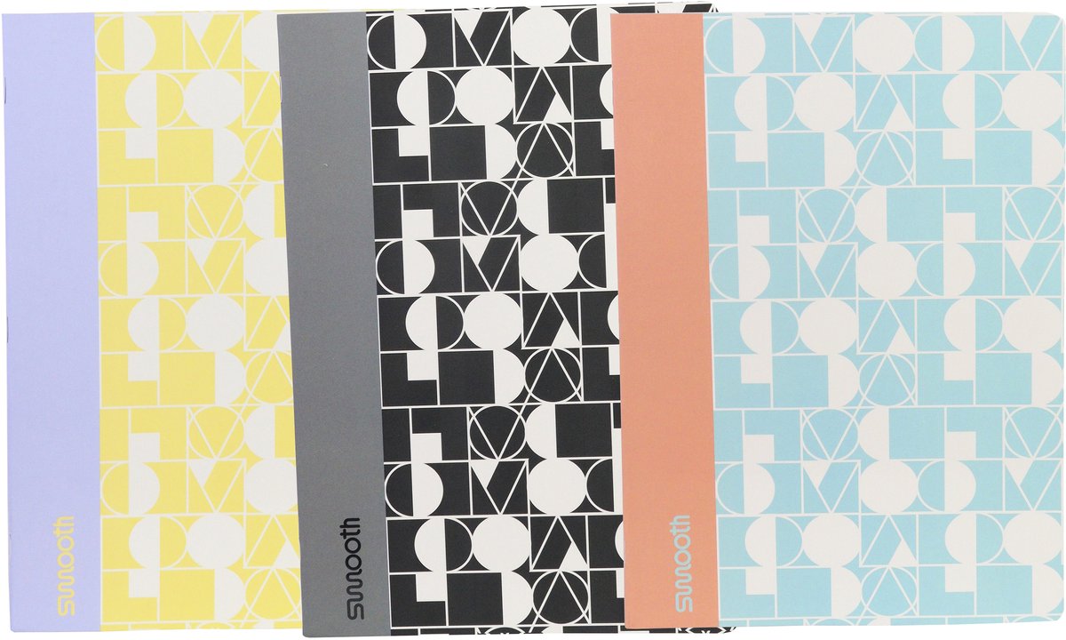 Ancor cahier lisse a5 diamant 5mm 48 feuilles 90 grammes de retrait 4 pièces assorties - an-113235-c