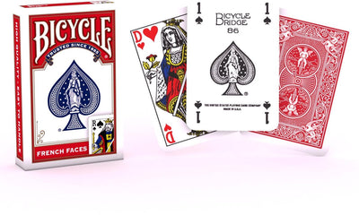 Bicycle ® taille pont faces françaises rouges - cartes à jouer belges classiques - qualité premium