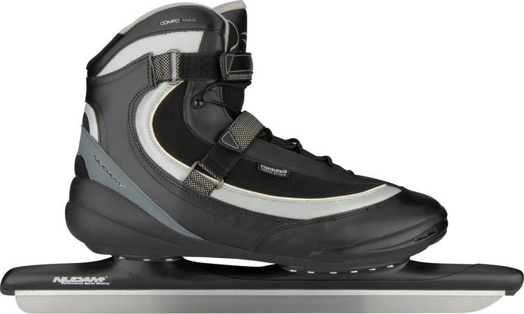 Nijdam speed skate xxl pro-line - soft boot - noir gris argenté - taille 50