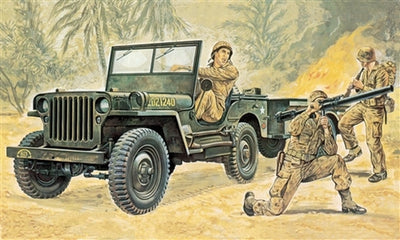 Jeep Italeri 0314 - Willys MB de la Seconde Guerre mondiale - échelle 1:35 - modèle de véhicule militaire