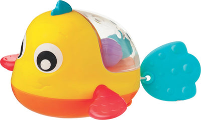 Poisson de bain pataugeoire Playgro - jouets de bain - jouet à tirer - poisson clown avec nageoires éclaboussantes - jouets aquatiques pour bébé - 2 versions de couleurs - jouets pour bébé - jouets 1 an - jouets pour bébé