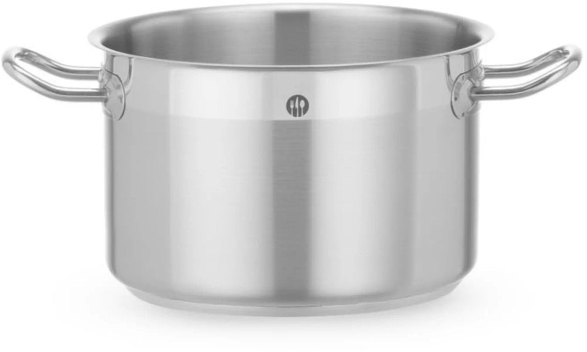 Casserole Hendi moyenne haute - inox - fond induction - sans couvercle - 4 litres - diamètre 20 cm x 13,6 cm - argent - pour tous feux