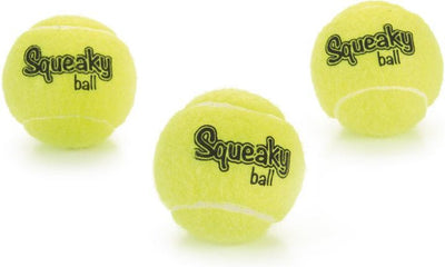 Balle de tennis Beeztees - avec couineur - jouet pour chien - 6,5 cm - 3 pcs