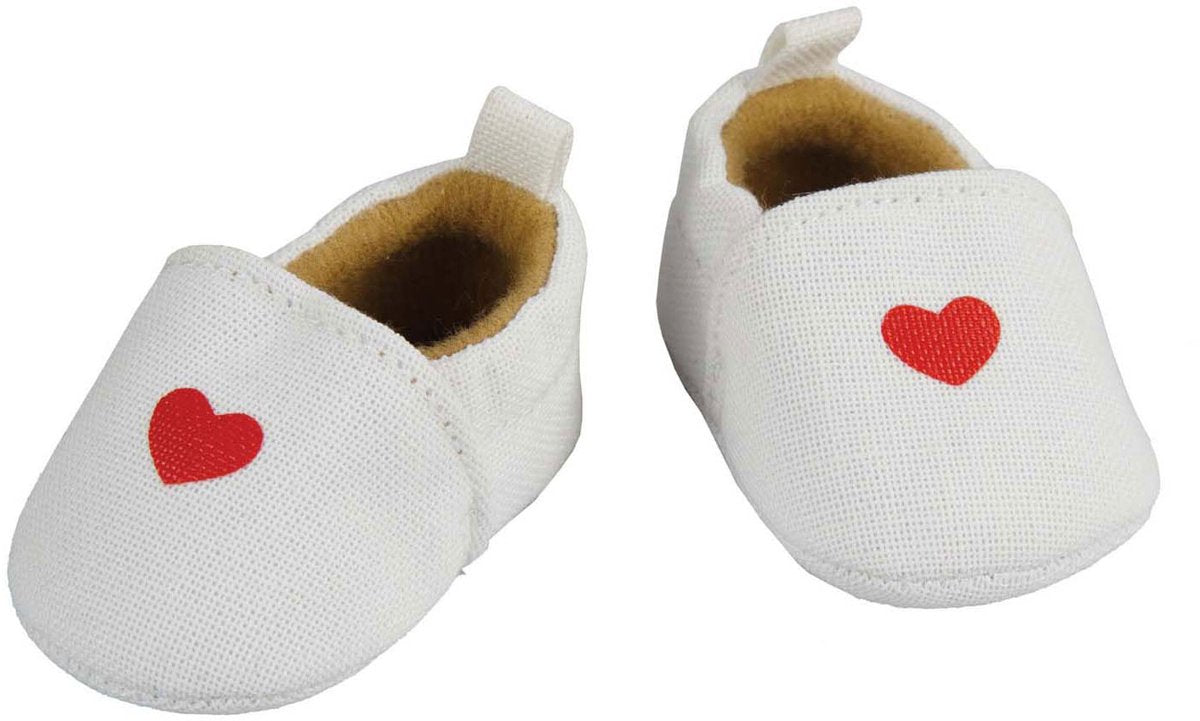Pantoffel d'Heless Doll avec cœur, 38-45 cm