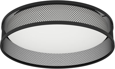 Plafonnier Eglo luppineria - LED - ø 38,5 cm - noir|blanc - acier