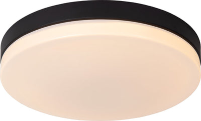 Lucide biskit - plafonnier (plafonnier) salle de bain - ø 40 cm - led - 1x36w 2700k - ip44 - détecteur de mouvement - noir